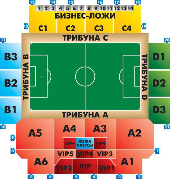 Schéma štadióna Khimki