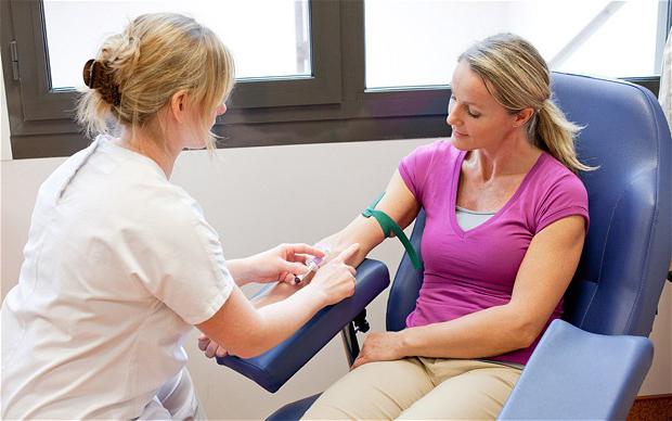 krvný test pre ženu 